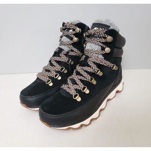 SOREL Kinetic Conquest Lace Up Sneaker Hiking Boots in Black Size 6